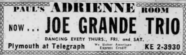 Pauls Steak House - Mar 1962 Ad (newer photo)